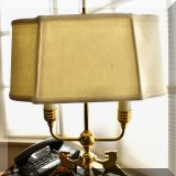 D24. Brass lion lamp. 25&rdquo;h 